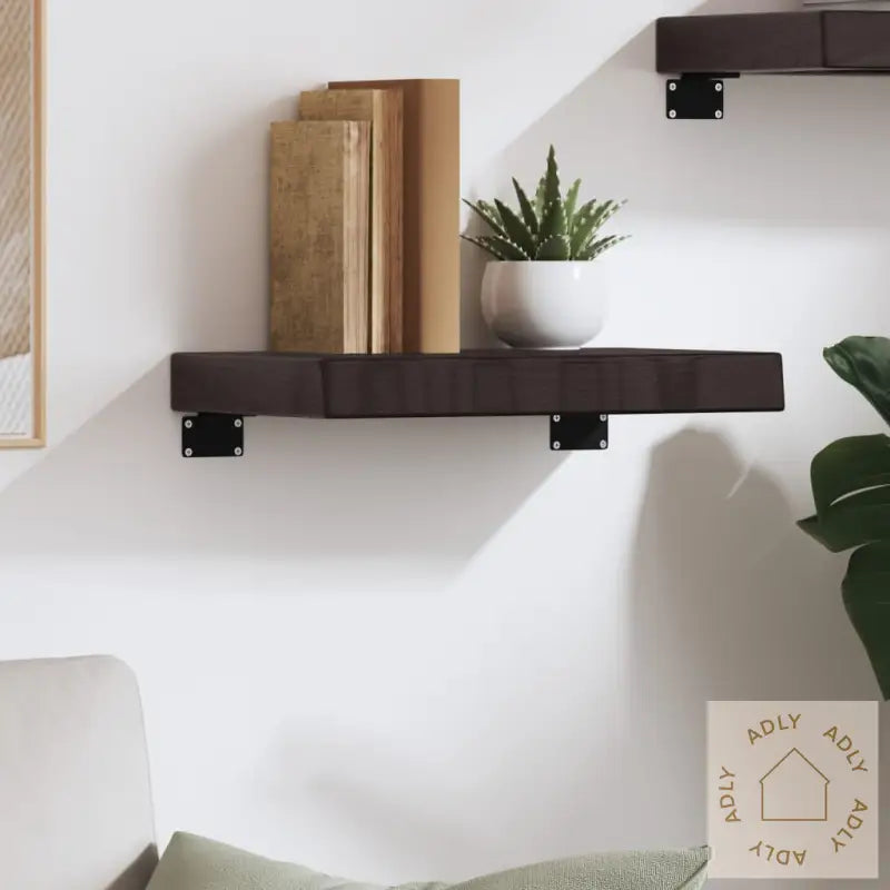 Vegghylle Mørkebrun 40X30X(2-6) Cm Behandlet Heltre Eik