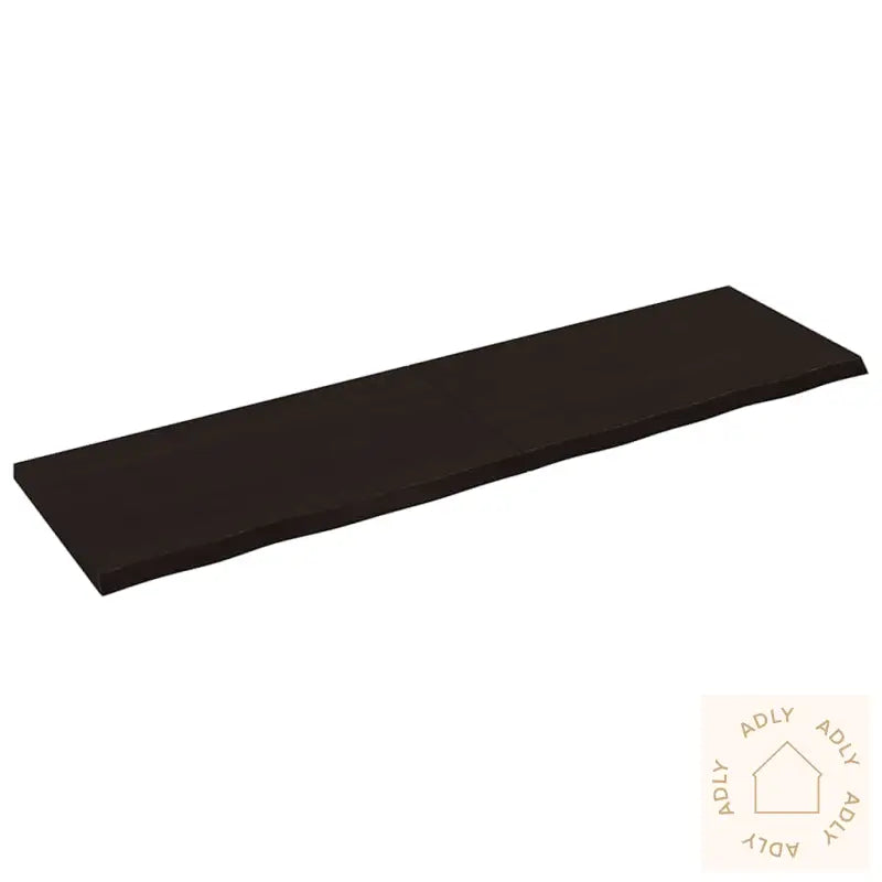 Vegghylle Mørkebrun 180X50X(2-4) Cm Behandlet Heltre Eik