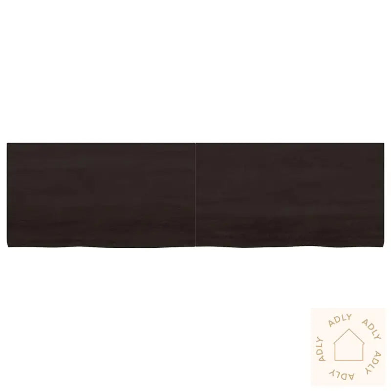 Vegghylle Mørkebrun 180X50X(2-4) Cm Behandlet Heltre Eik