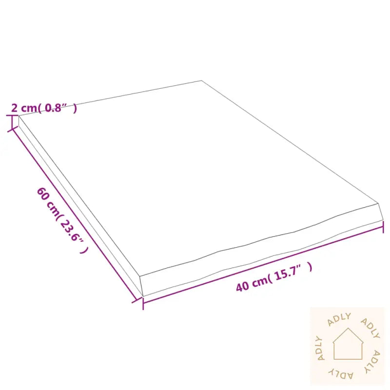 Vegghylle Lysebrun 40X60X2 Cm Behandlet Heltre Eik