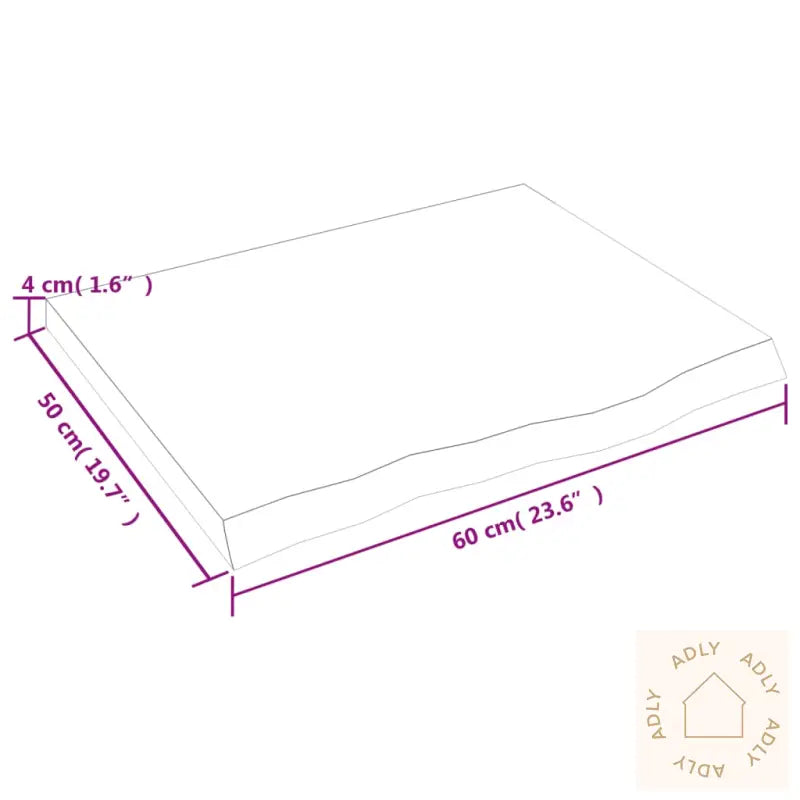 Vegghylle Mørkebrun 60X50X(2-4) Cm Behandlet Heltre Eik