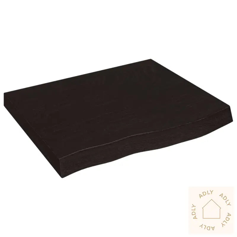 Vegghylle Mørkebrun 60X50X(2-6) Cm Behandlet Heltre Eik