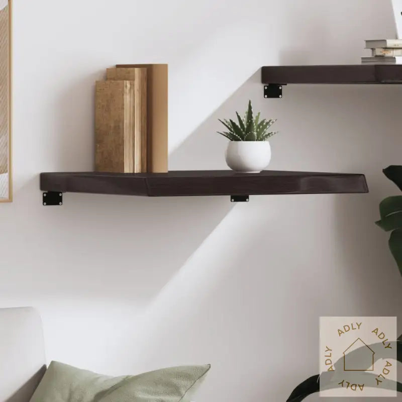 Vegghylle Mørkebrun 60X50X(2-6) Cm Behandlet Heltre Eik