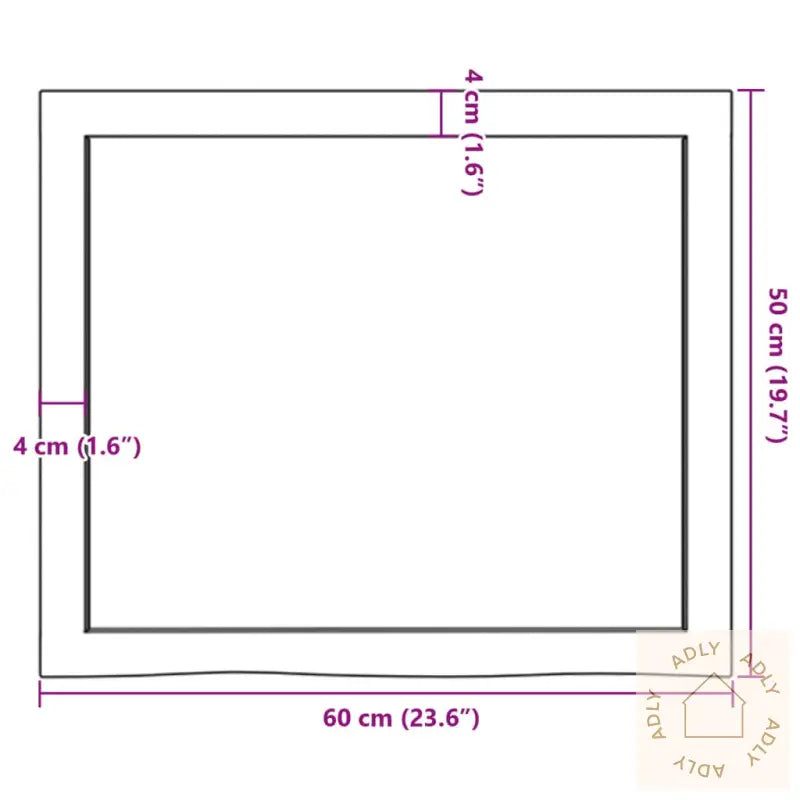 Vegghylle Mørkebrun 60X50X(2-6) Cm Behandlet Heltre Eik