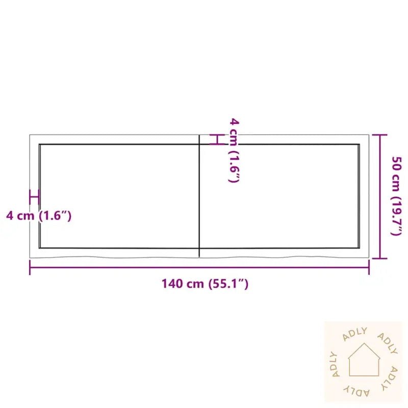 Vegghylle Lysebrun 140X50X(2-4) Cm Behandlet Heltre Eik