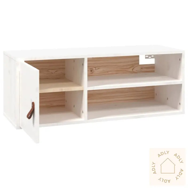 Veggskap Hvit 80X30X30 Cm Heltre Furu