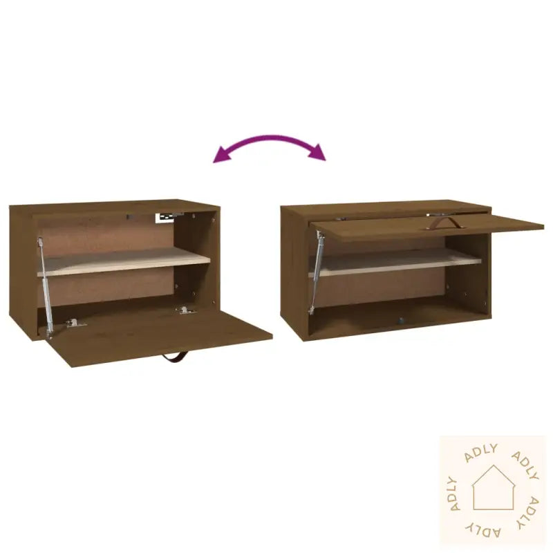 Veggskap Honningbrun 60X30X35 Cm Heltre Furu