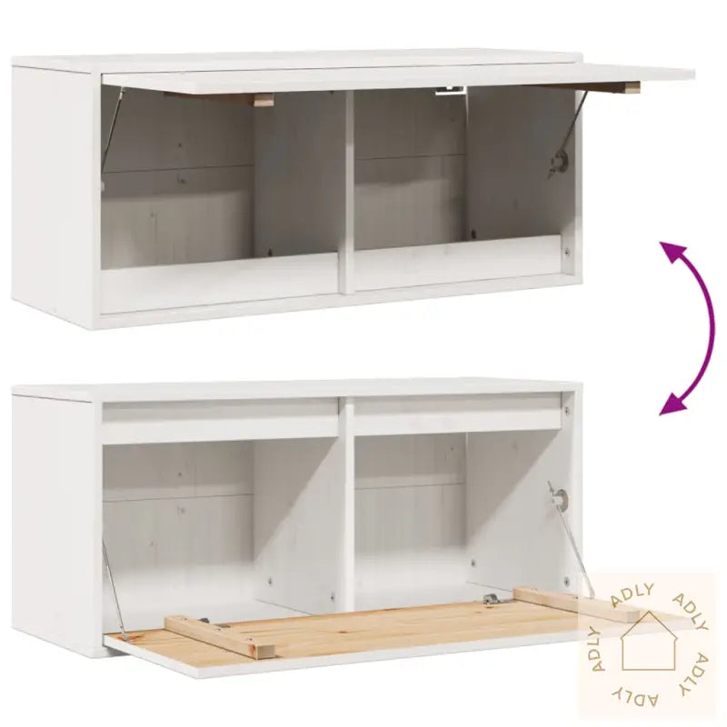 Veggskap Hvit 80X30X35 Cm Heltre Furu