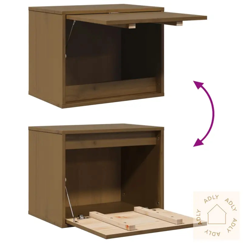 Veggskap Honningbrun 45X30X35 Cm Heltre Furu