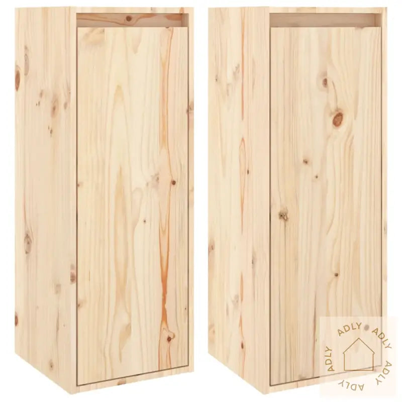 Veggskap 2 Stk 30X30X80 Cm Heltre Furu