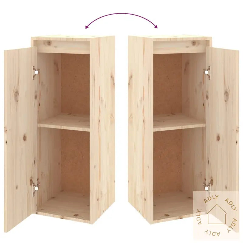 Veggskap 2 Stk 30X30X80 Cm Heltre Furu