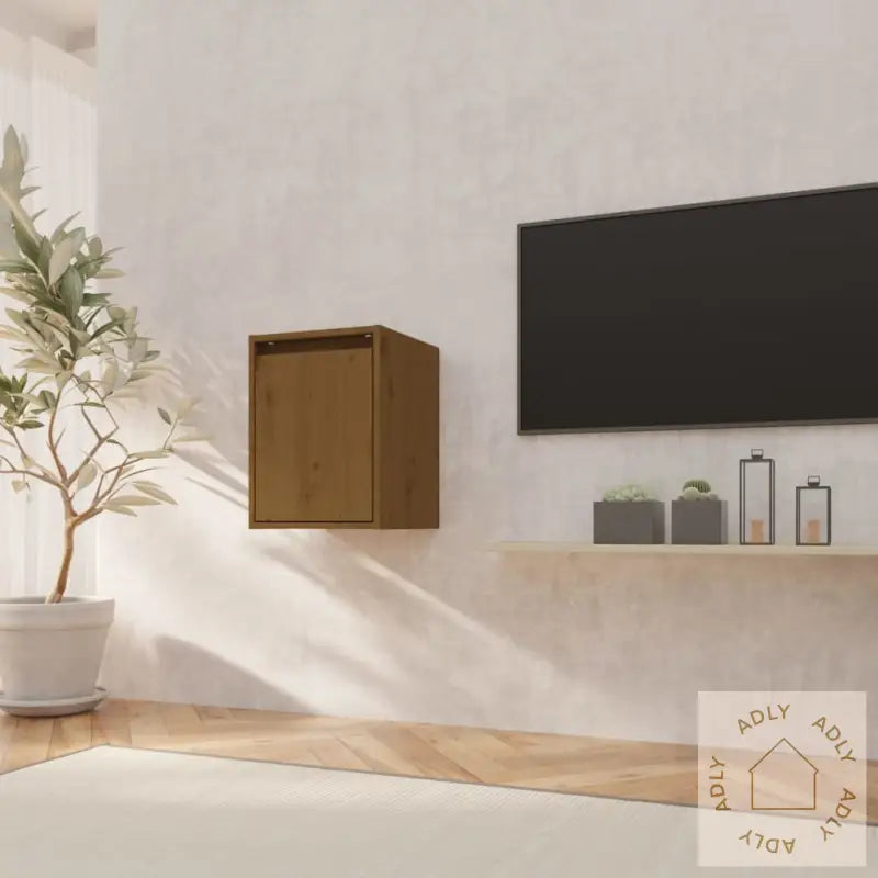 Veggskap Honningbrun 30X30X40 Cm Heltre Furu