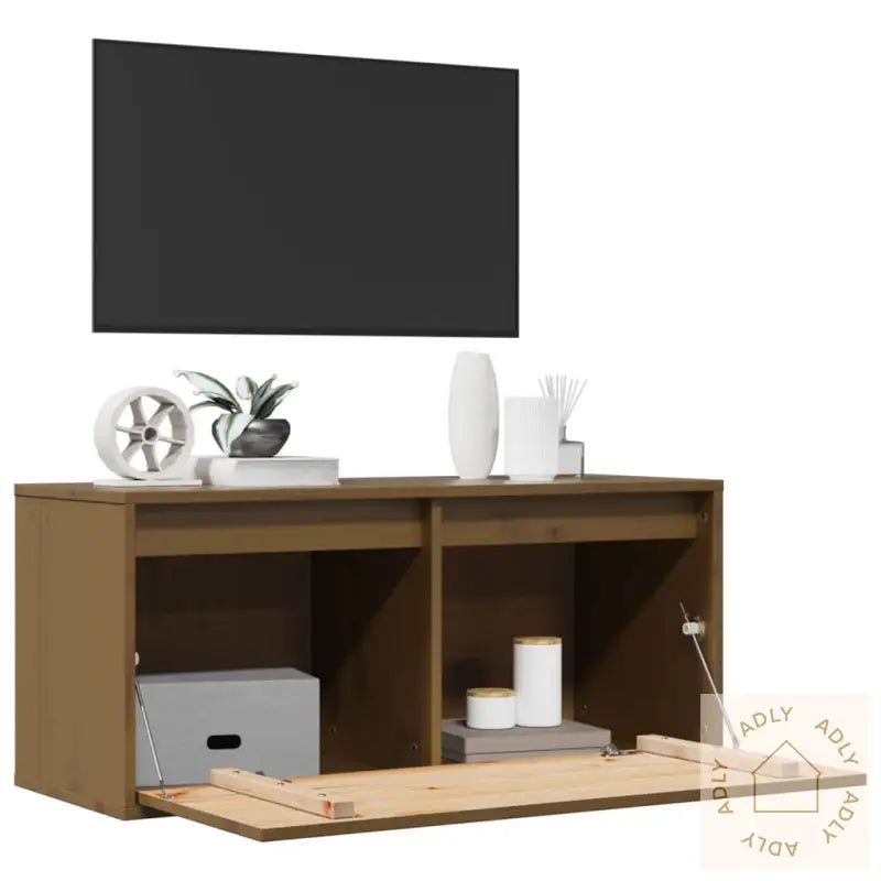 Veggskap Honningbrun 80X30X35 Cm Heltre Furu