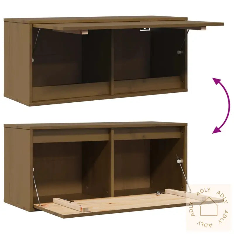 Veggskap Honningbrun 80X30X35 Cm Heltre Furu