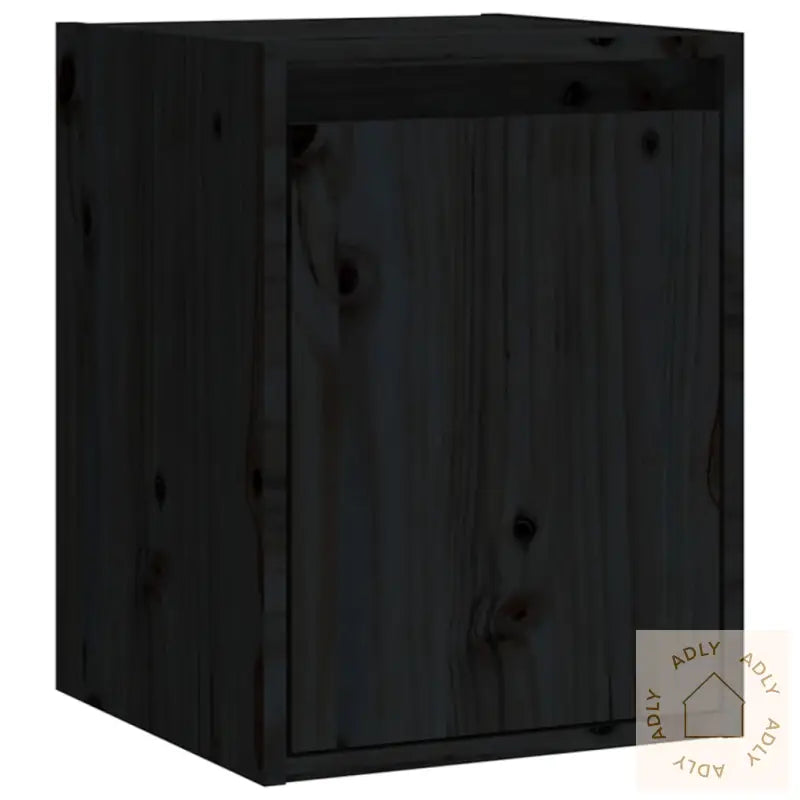 Veggskap Svart 30X30X40 Cm Heltre Furu