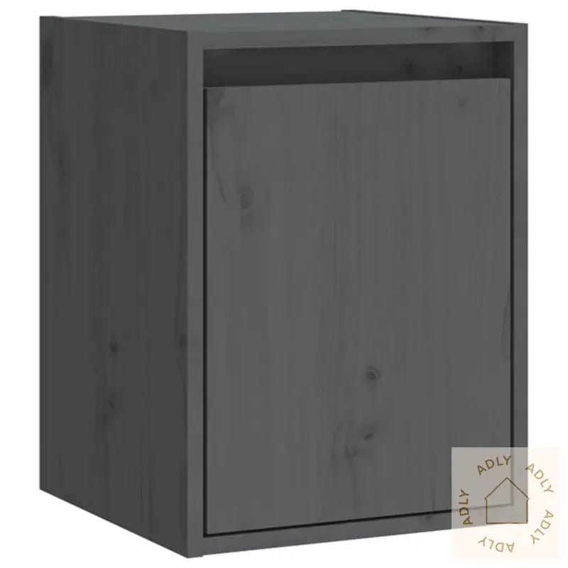 Veggskap 2 Stk Grå 30X30X40 Cm Heltre Furu