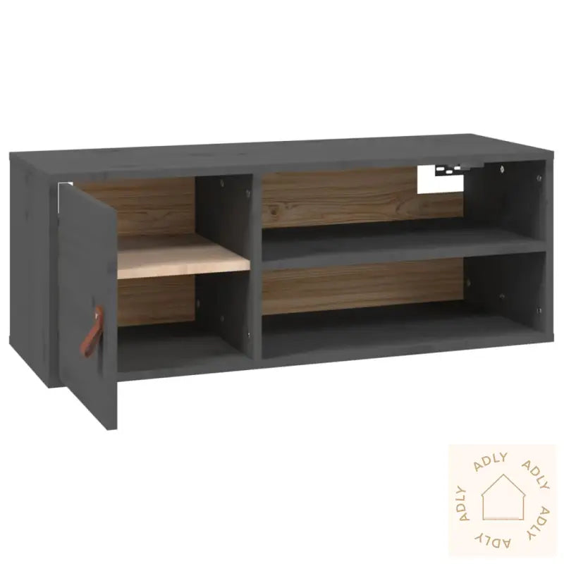 Veggskap Grå 80X30X30 Cm Heltre Furu