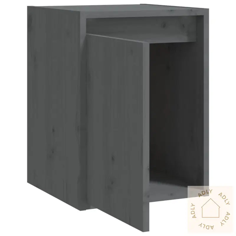 Veggskap 2 Stk Grå 30X30X40 Cm Heltre Furu