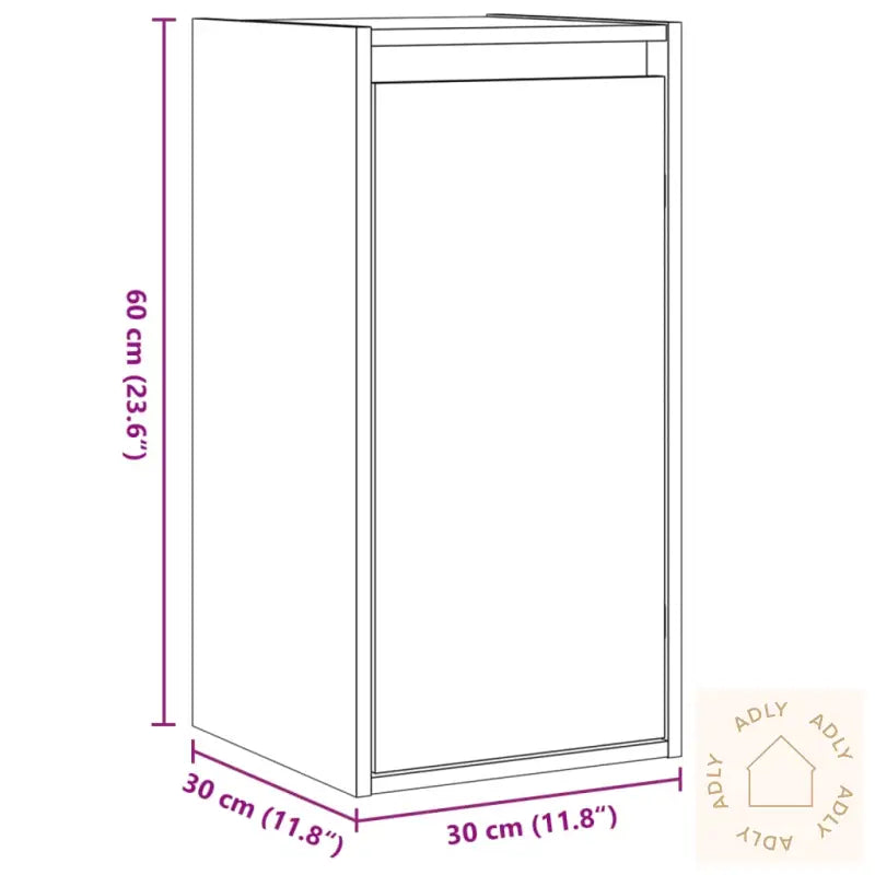 Veggskap 30X30X60 Cm Heltre Furu