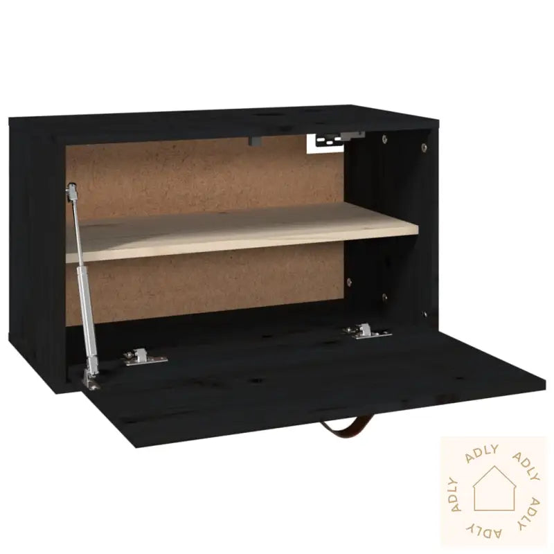 Veggskap Svart 60X30X35 Cm Heltre Furu