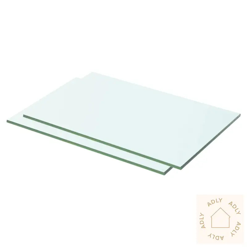 Hyllepaneler 2 Stk Klart Glass 50X25 Cm