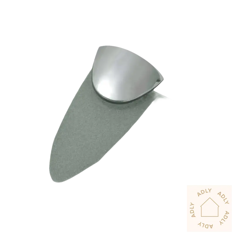 Skinnende sølvhylle støtte til herdet sikkerhetsglass for moderne hagemøbler og hjemmet