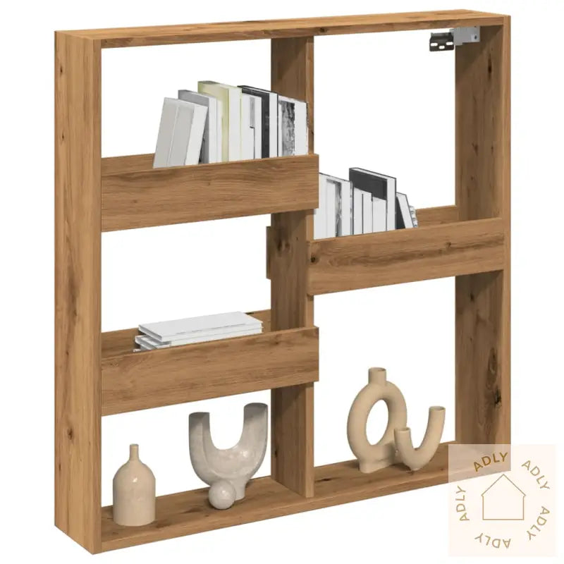 Veggskap Artisan Eik 80X15X80 Cm Konstruert Tre