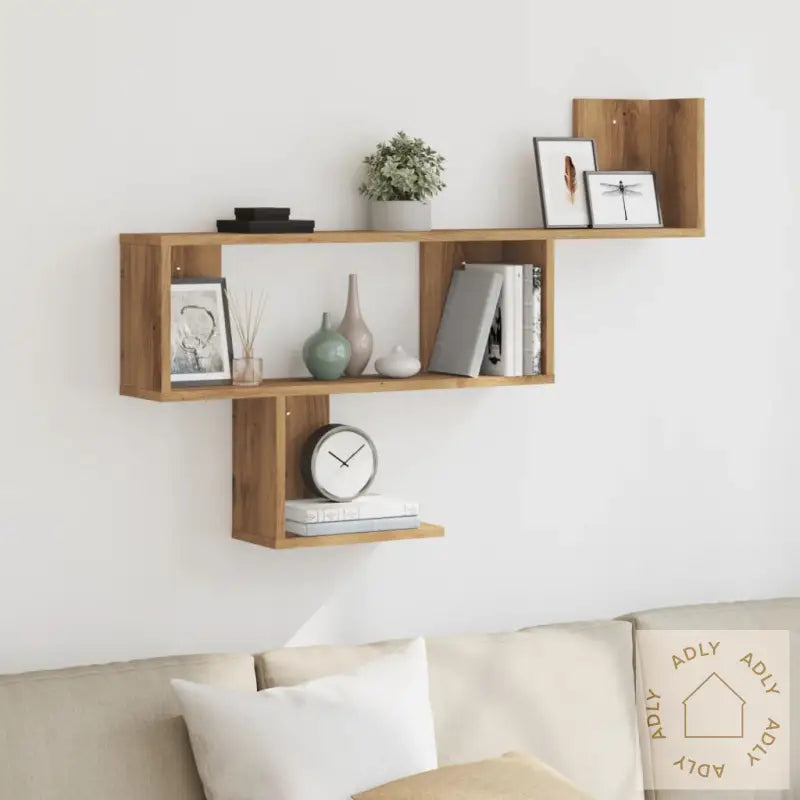 Vegghylle Artisan Eik 100X15X70 Cm Konstruert Tre