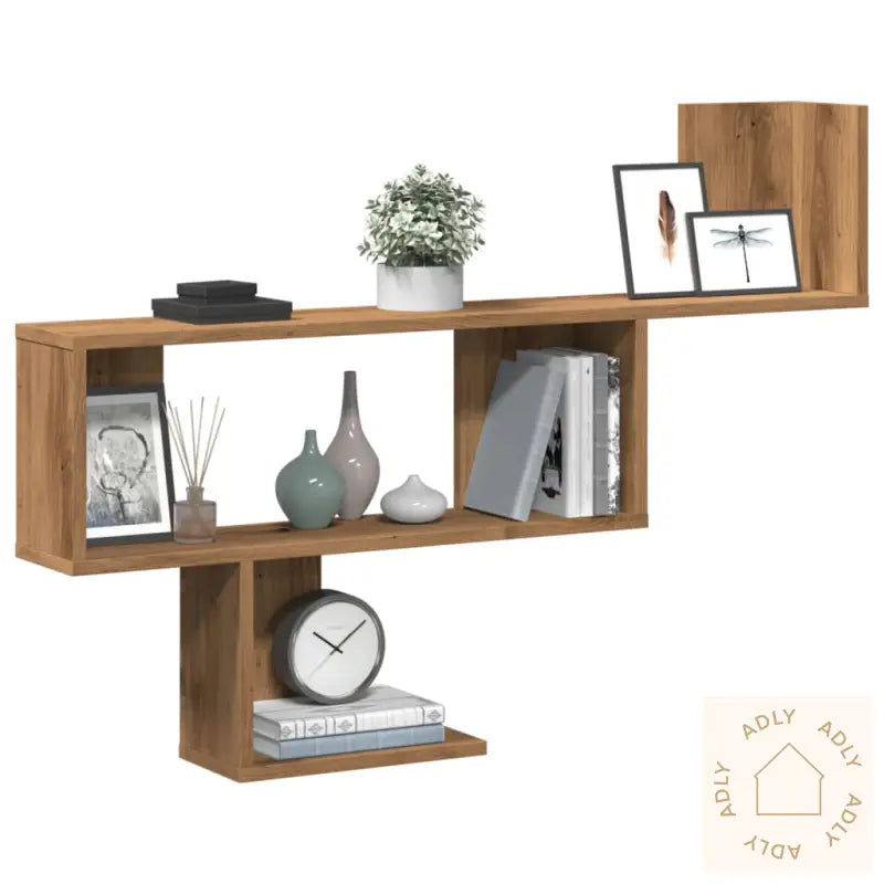 Vegghylle Artisan Eik 100X15X70 Cm Konstruert Tre
