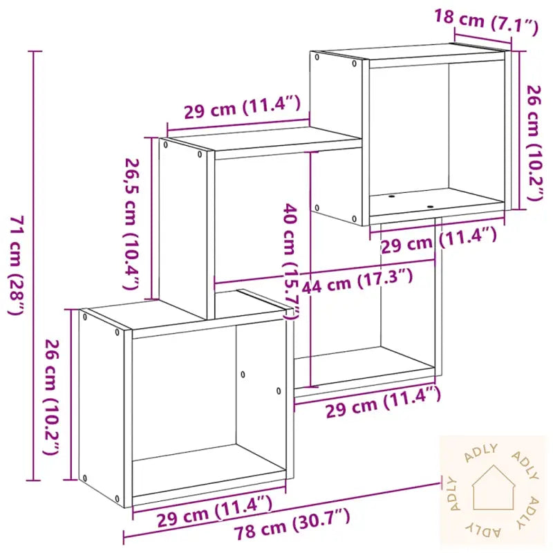 Veggskap 78X18X71 Cm Hvit Konstruert Tre