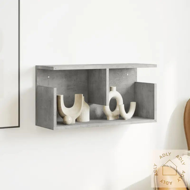 Veggskap 60X20X30 Cm Grå Konstruert Tre