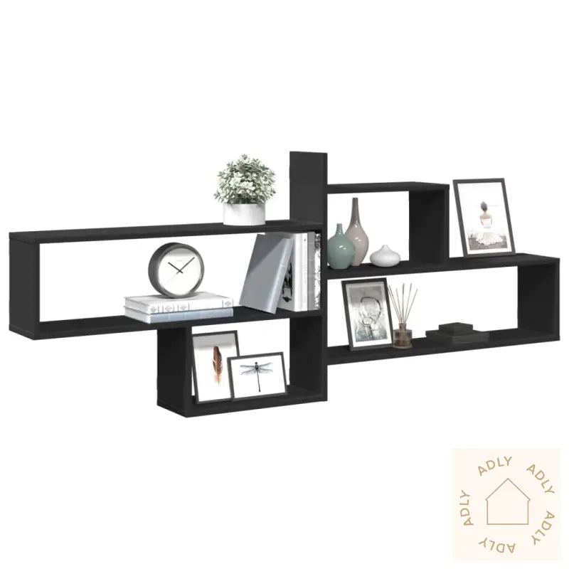 Vegghylle Svart 167,5X18X68 Cm Konstruert Tre