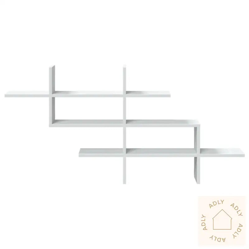 Vegghylle Hvit 124,5X18X60,5 Cm Konstruert Tre