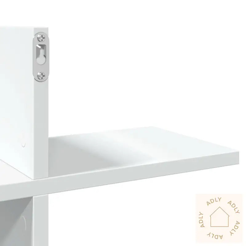 Vegghylle Hvit 124,5X18X60,5 Cm Konstruert Tre