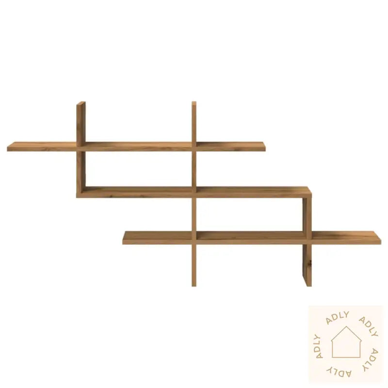 Vegghylle Artisan Eik 124,5X18X60,5 Cm Konstruert Tre