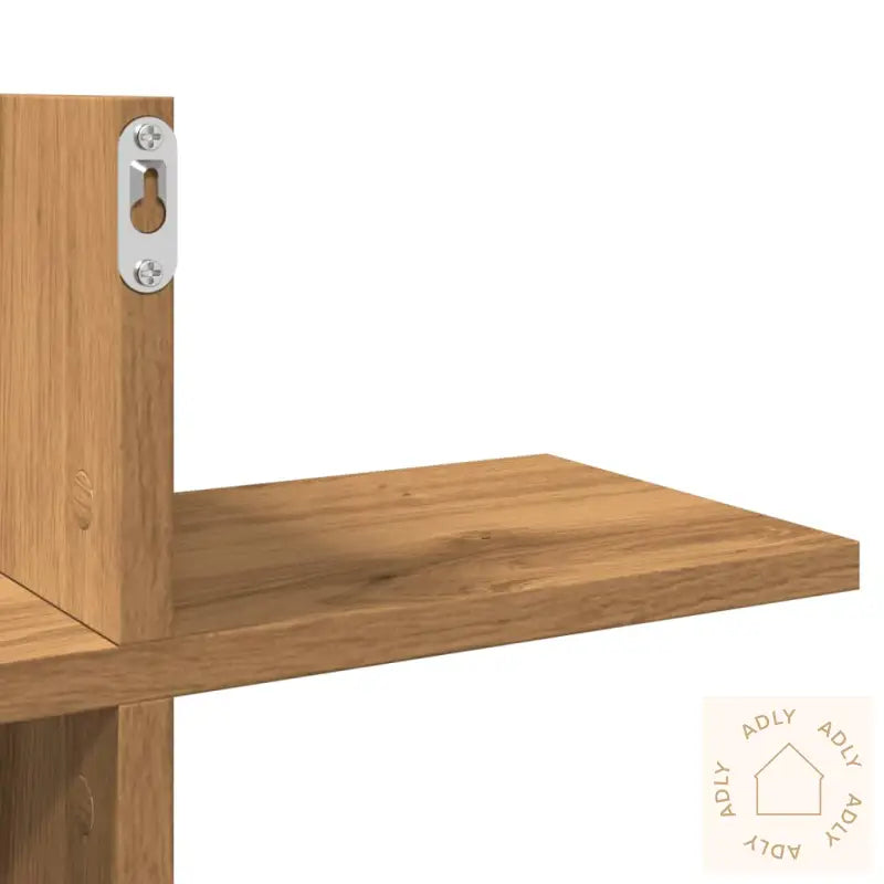 Vegghylle Artisan Eik 124,5X18X60,5 Cm Konstruert Tre