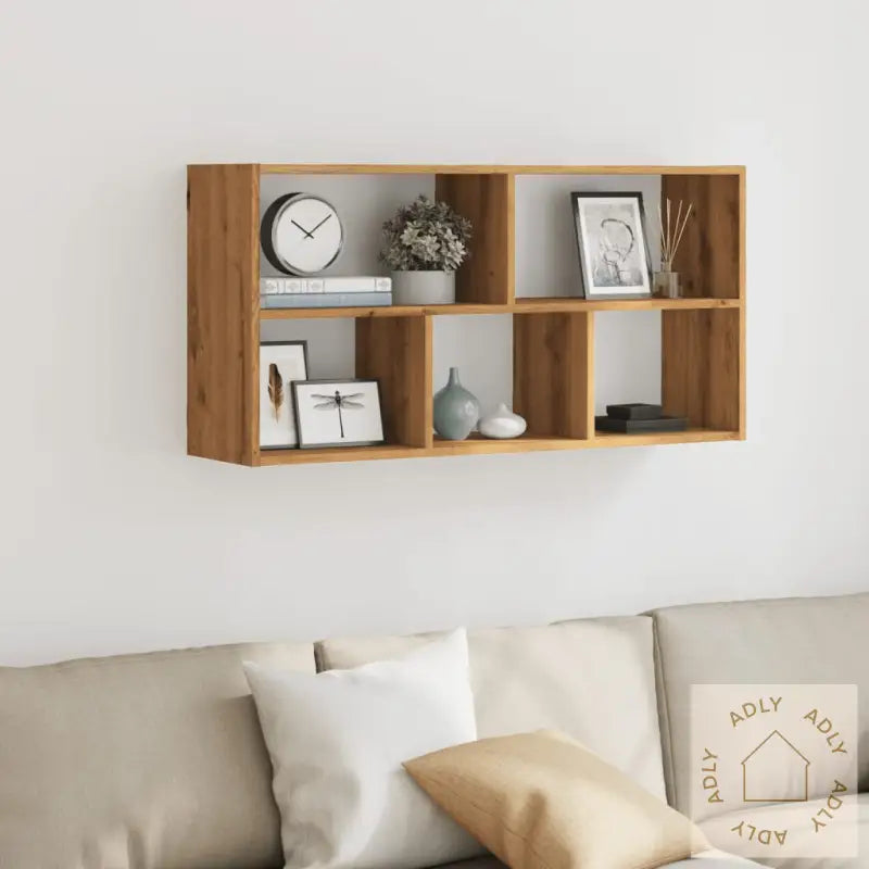 Vegghylle Artisan Eik 100X25X50 Cm Konstruert Tre