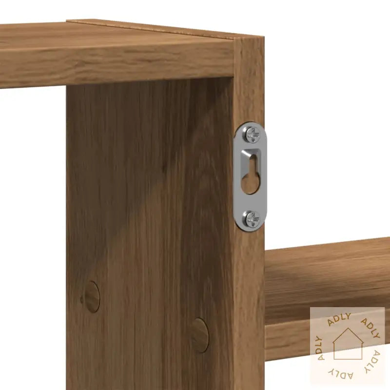 Veggmontert Hjørnehylle Artisan Eik 104X15X49 Cm Konstruert Tre