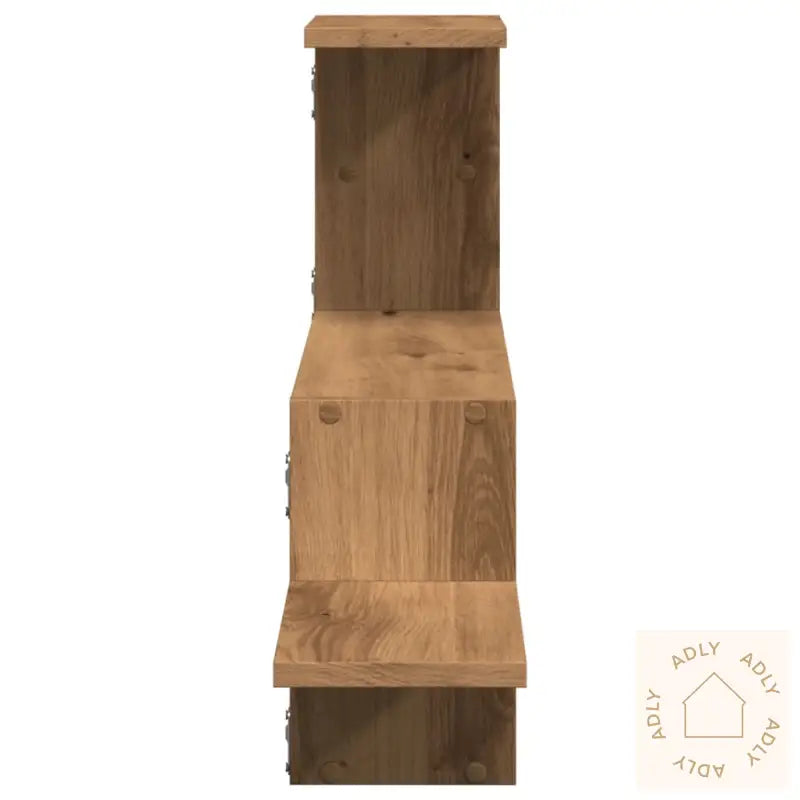 Veggmontert Hjørnehylle Artisan Eik 104X15X49 Cm Konstruert Tre