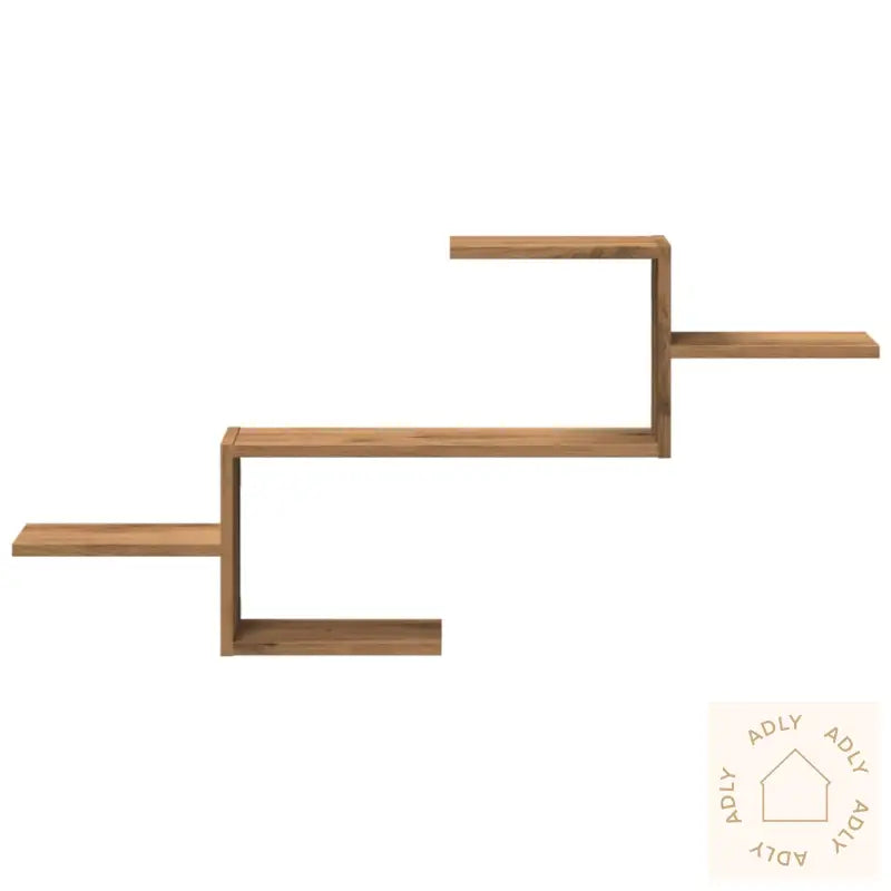 Veggmontert Hjørnehylle Artisan Eik 104X15X49 Cm Konstruert Tre