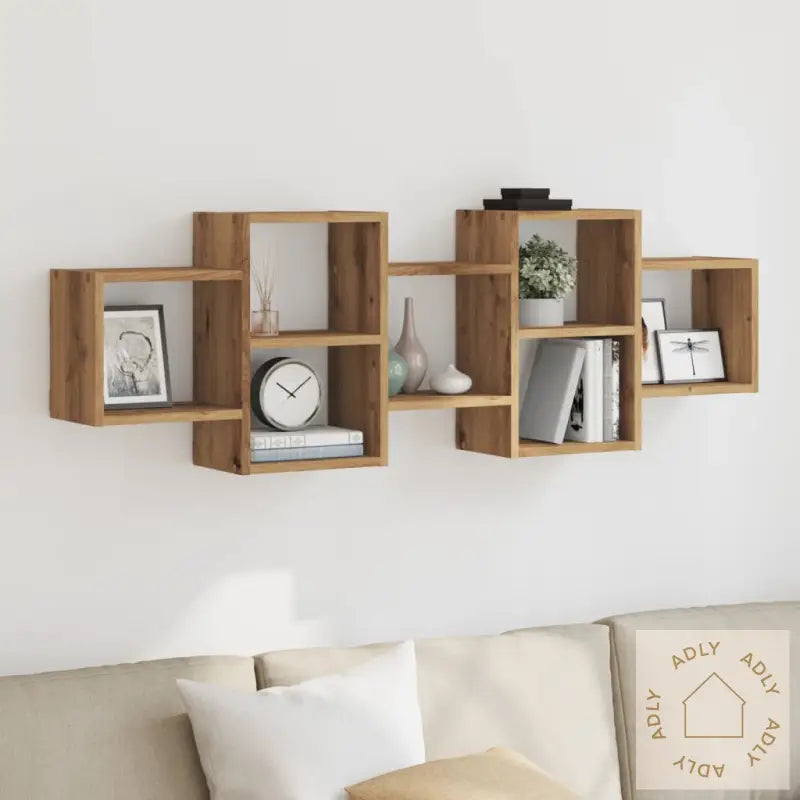 Vegghylle Artisan Eik 129X18X42 Cm Konstruert Tre
