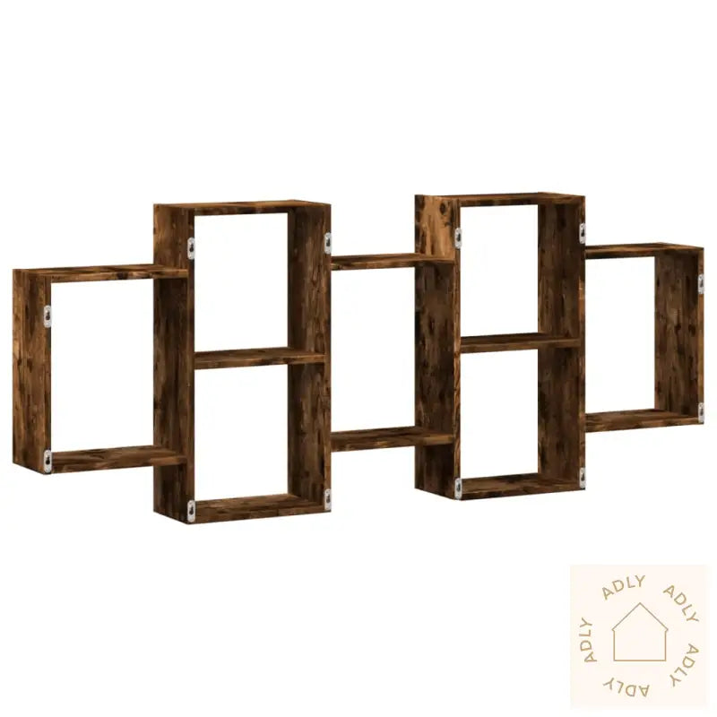 Vegghylle Røkt Eik 159X18X65 Cm Konstruert Tre