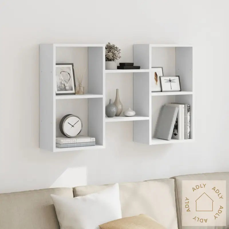Vegghylle Hvit 96X18X60 Cm Konstruert Tre