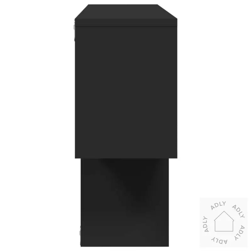 Vegghylle Svart 100X20X53 Cm Konstruert Tre