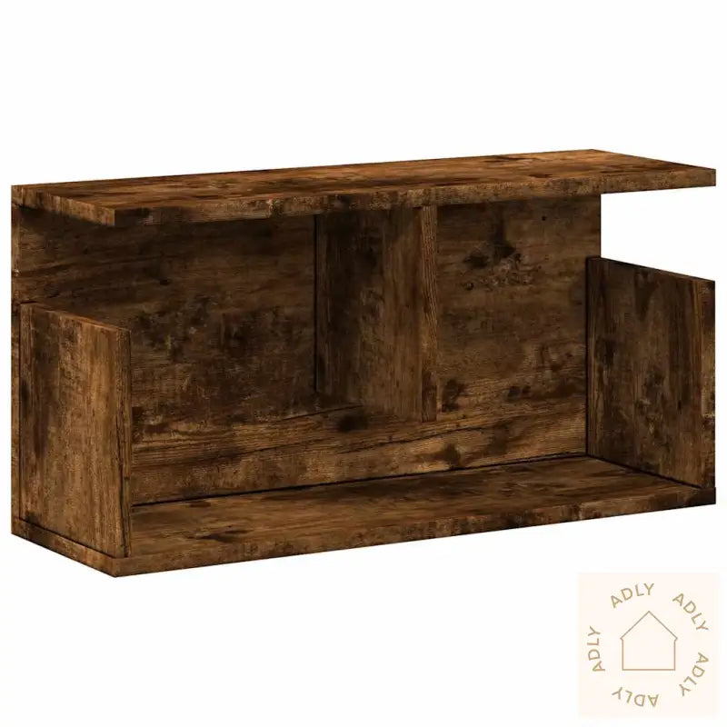 Veggskap 60X20X30 Cm Røkt Eik Konstruert Tre