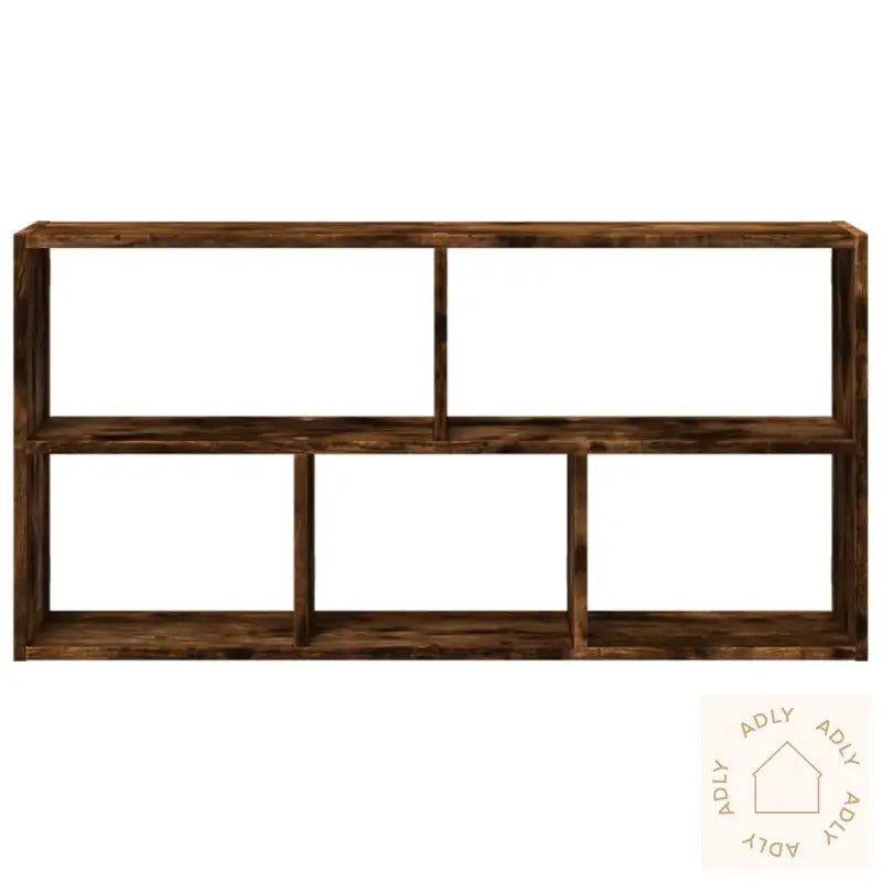 Vegghylle Røkt Eik 100X25X50 Cm Konstruert Tre