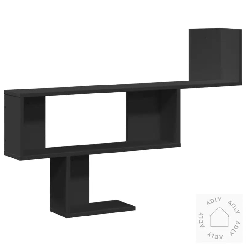 Vegghylle Svart 100X15X70 Cm Konstruert Tre