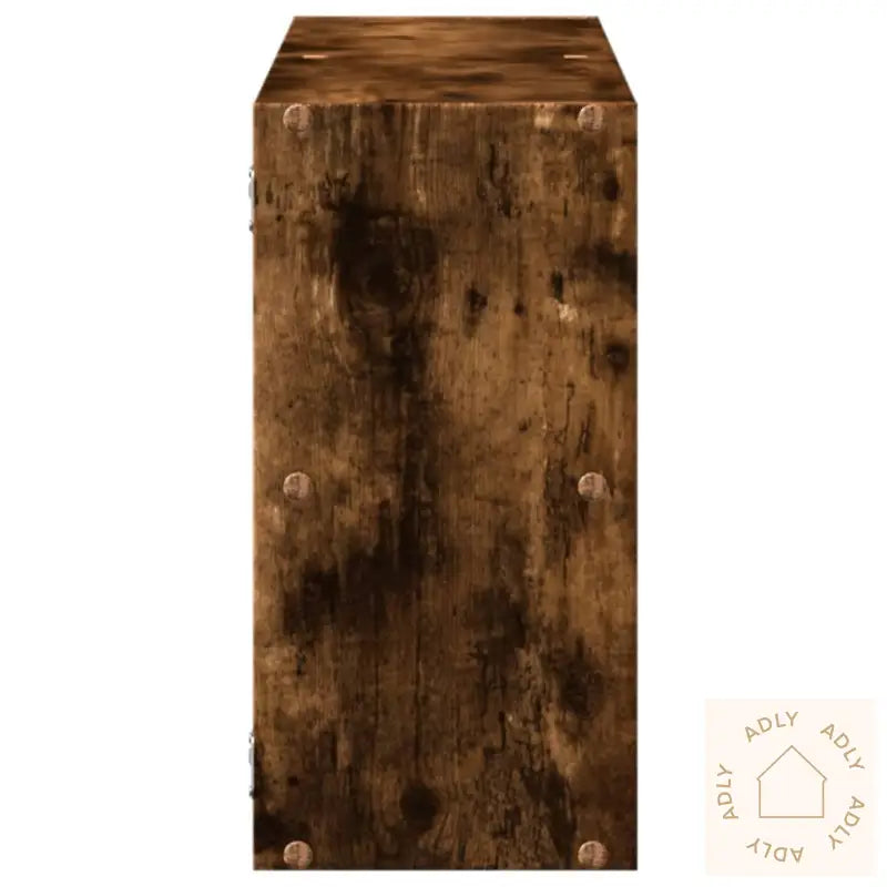 Vegghylle Røkt Eik 100X25X50 Cm Konstruert Tre