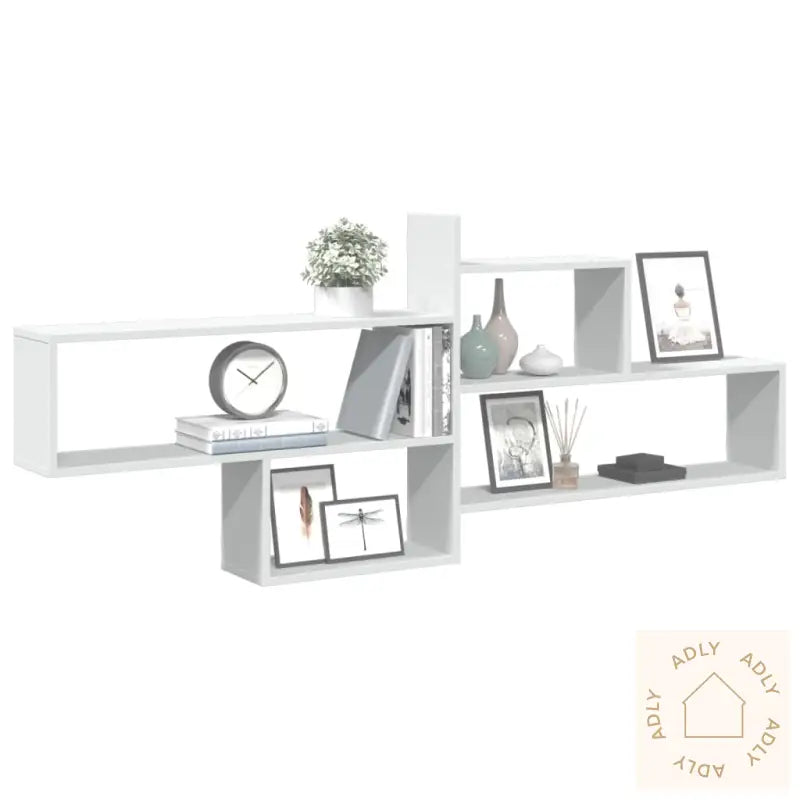 Vegghylle Hvit 167,5X18X68 Cm Konstruert Tre