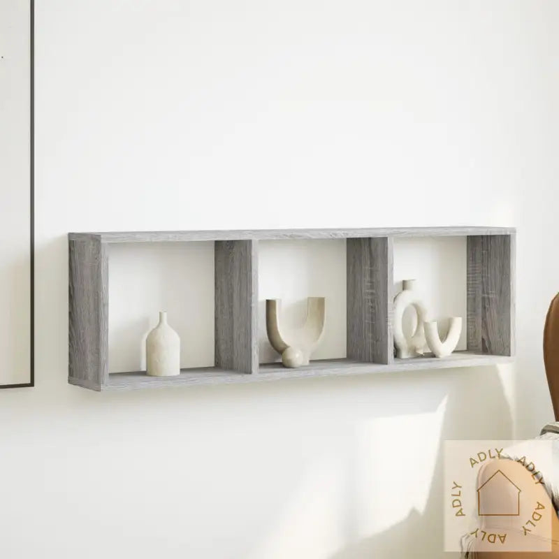 Veggskap 100X16X30 Cm Grå Sonoma Konstruert Tre